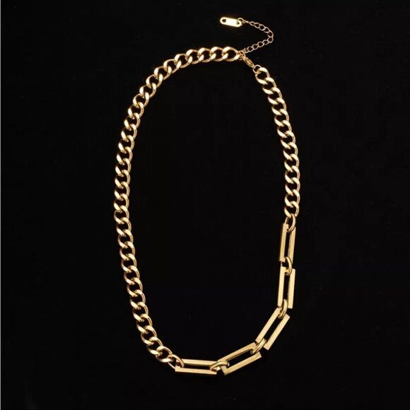 #25 New Unique Gold Cuban Chain Necklace - Picture 4 of 10